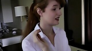 Non-professional ginger-haired teenager in its entirety gonzo 8 min