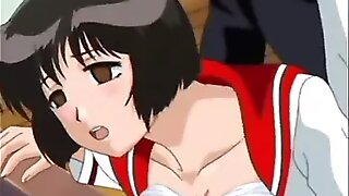 Super-cute manga porno pupil dildoed gash plus ass-fucked